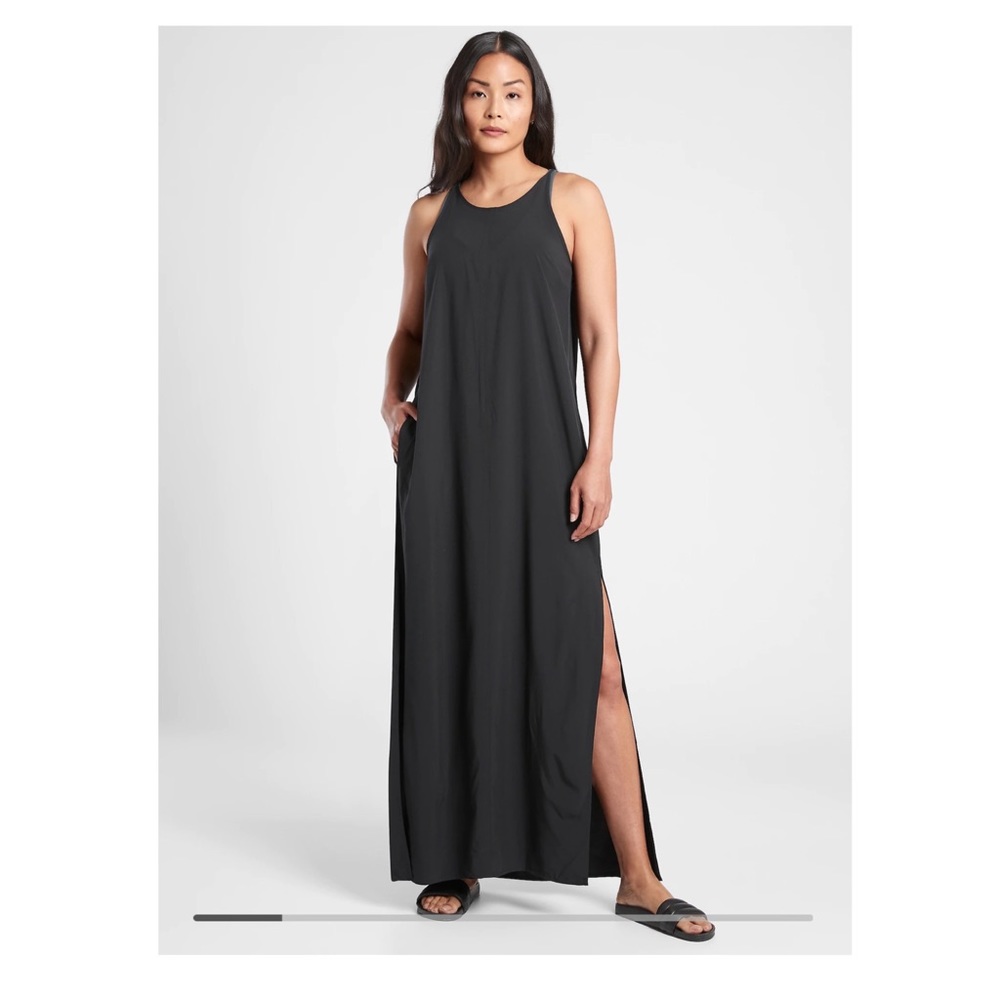 Athleta Hayes Pleated Maxi Dress